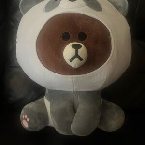 FRIENDS Gray and Brown Stuffed Animal